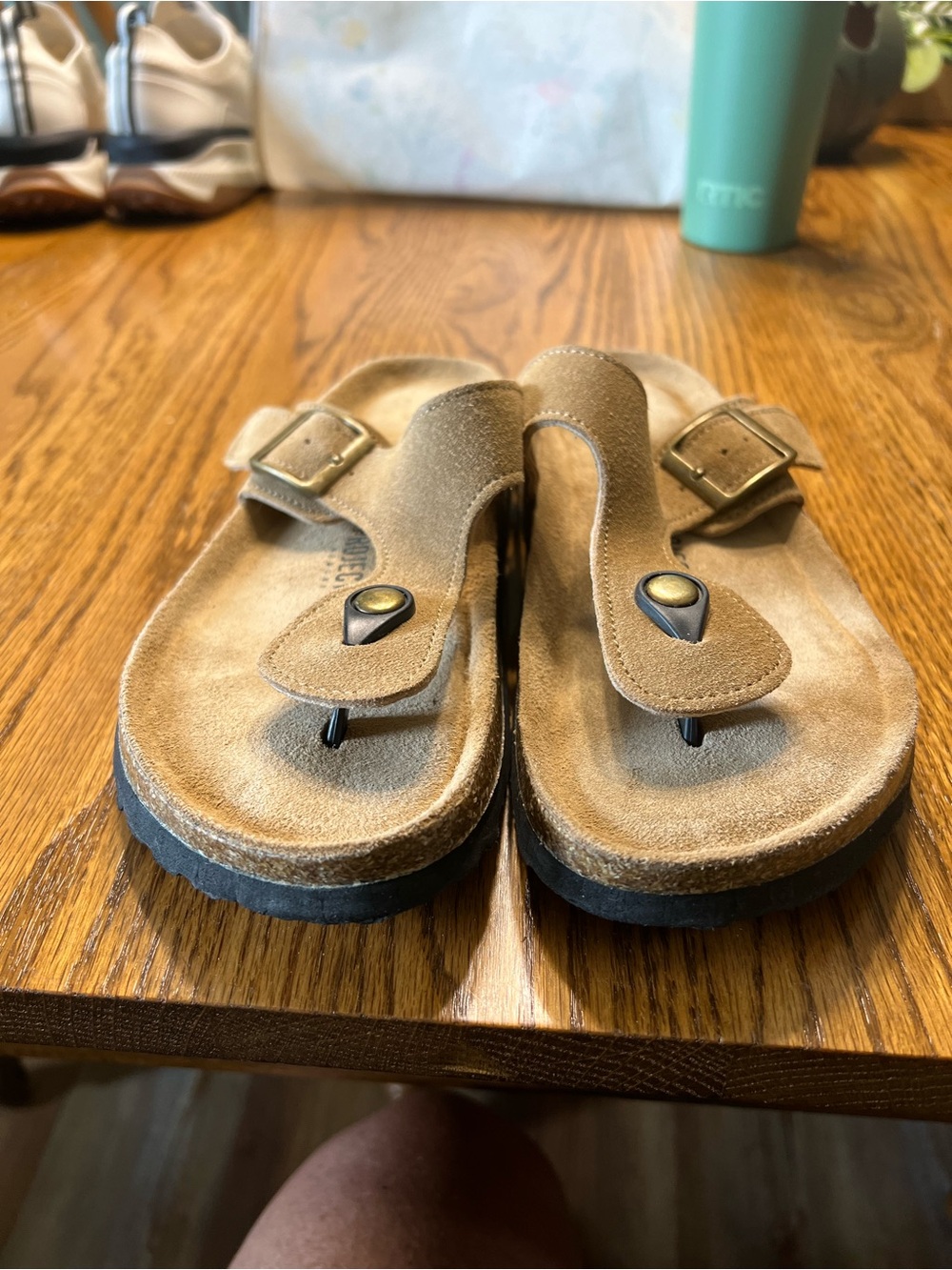 Project cloud Tan Suede Buckle Sandals size 7.5 - Picture 7 of 9